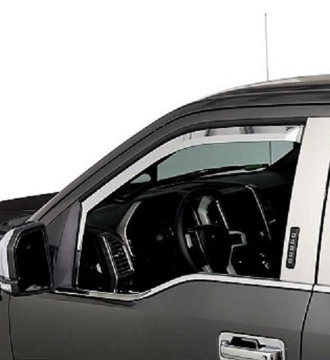 Putco Chrome Side Vent Visors 21-up Ford F-150 Single Cab